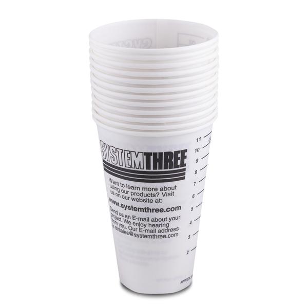 System Three - Graduated Mixing Cups - 12 oz - 12 Piece